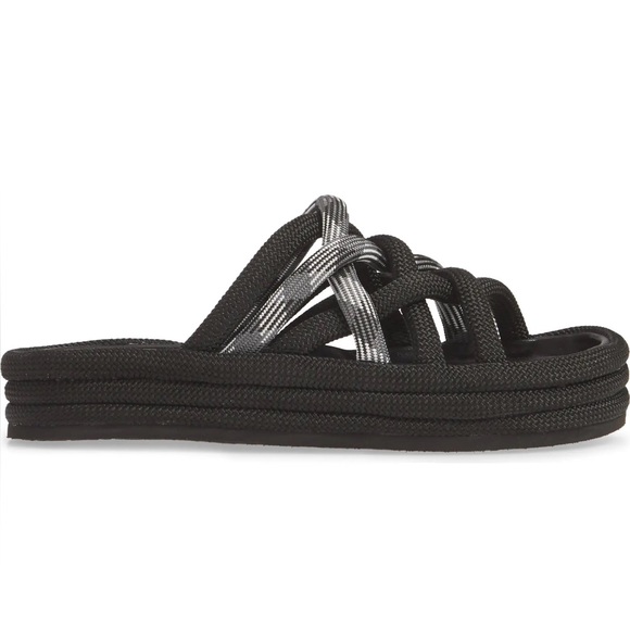 rag & bone Kris Stacked Sandal with Rope and Leather Detailing - Picture 5 of 16